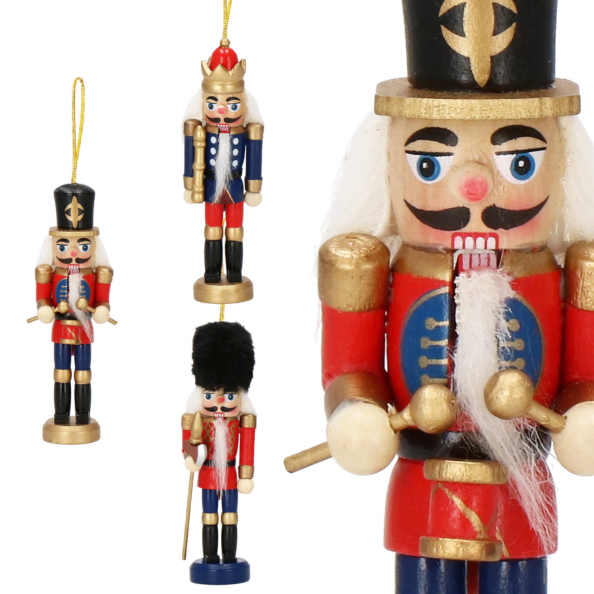 CA0823 CHRISTMAS NUTCRACKER ORNAMENT 12.5 CM 3 PCS. | Buy online — Megaluks