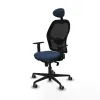 Office Chair with Headrest Jorquera Piqueras y Crespo 1D036G1 Navy Blue
