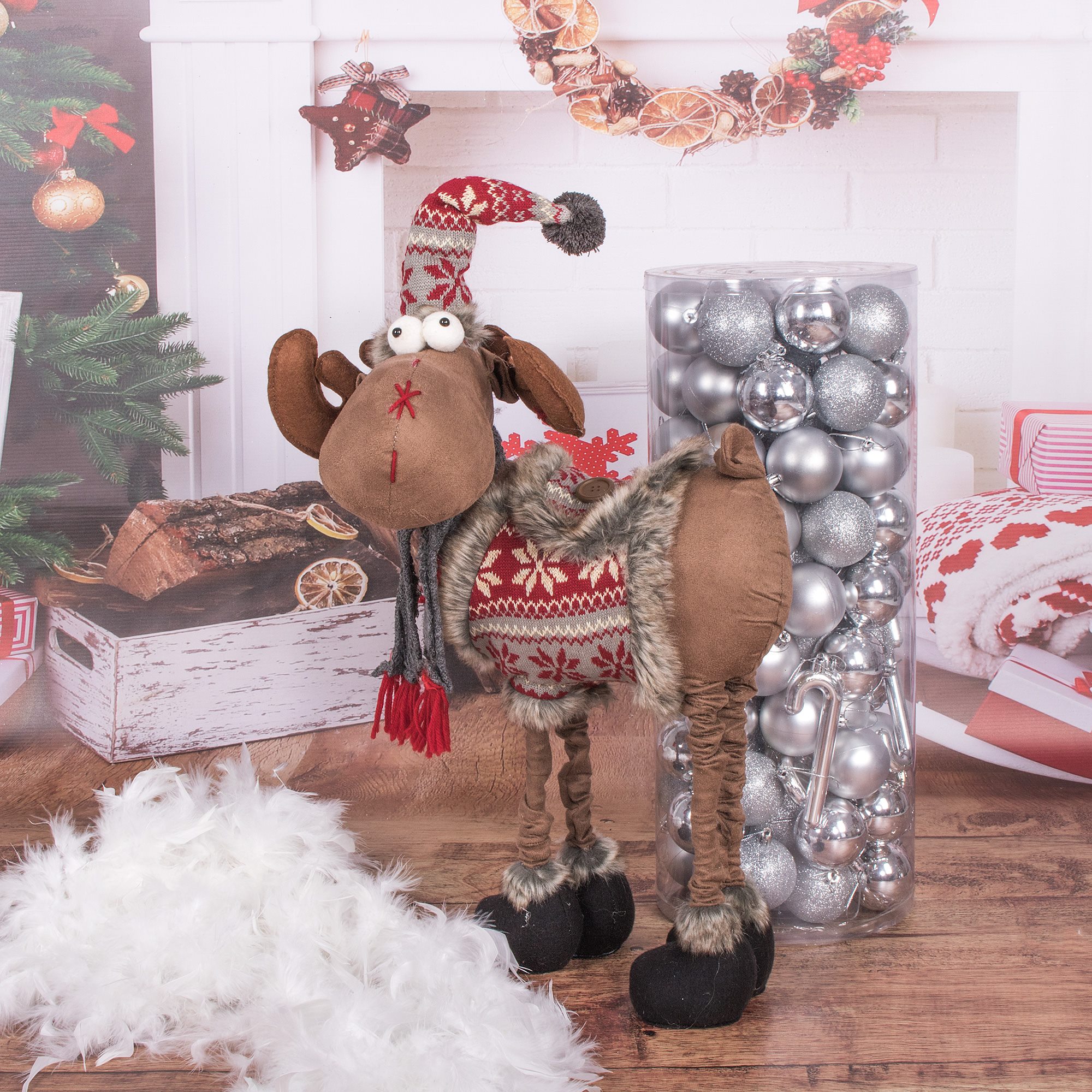 Christmas reindeer Springos CA0107, 84–124 cm