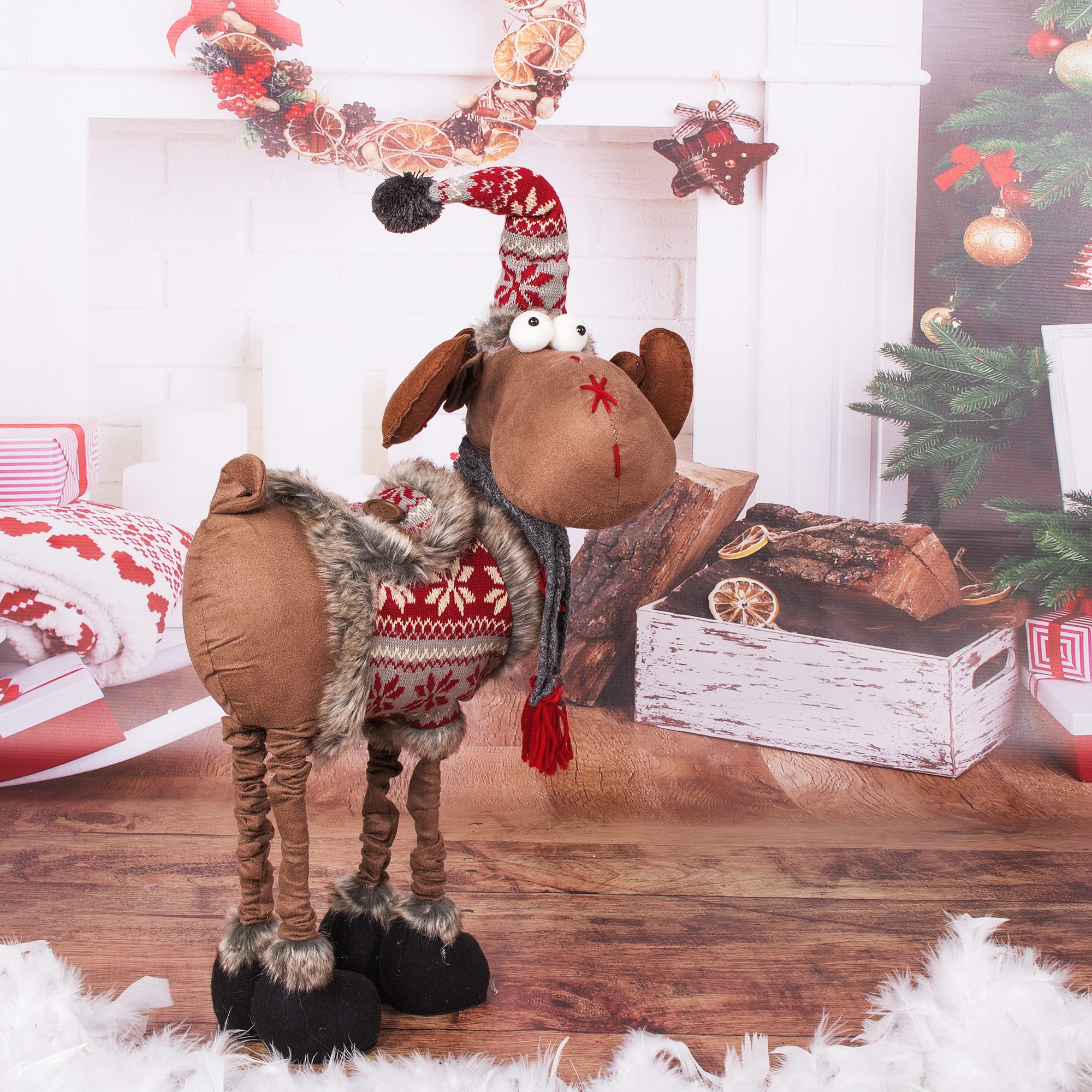 Christmas reindeer Springos CA0107, 84–124 cm