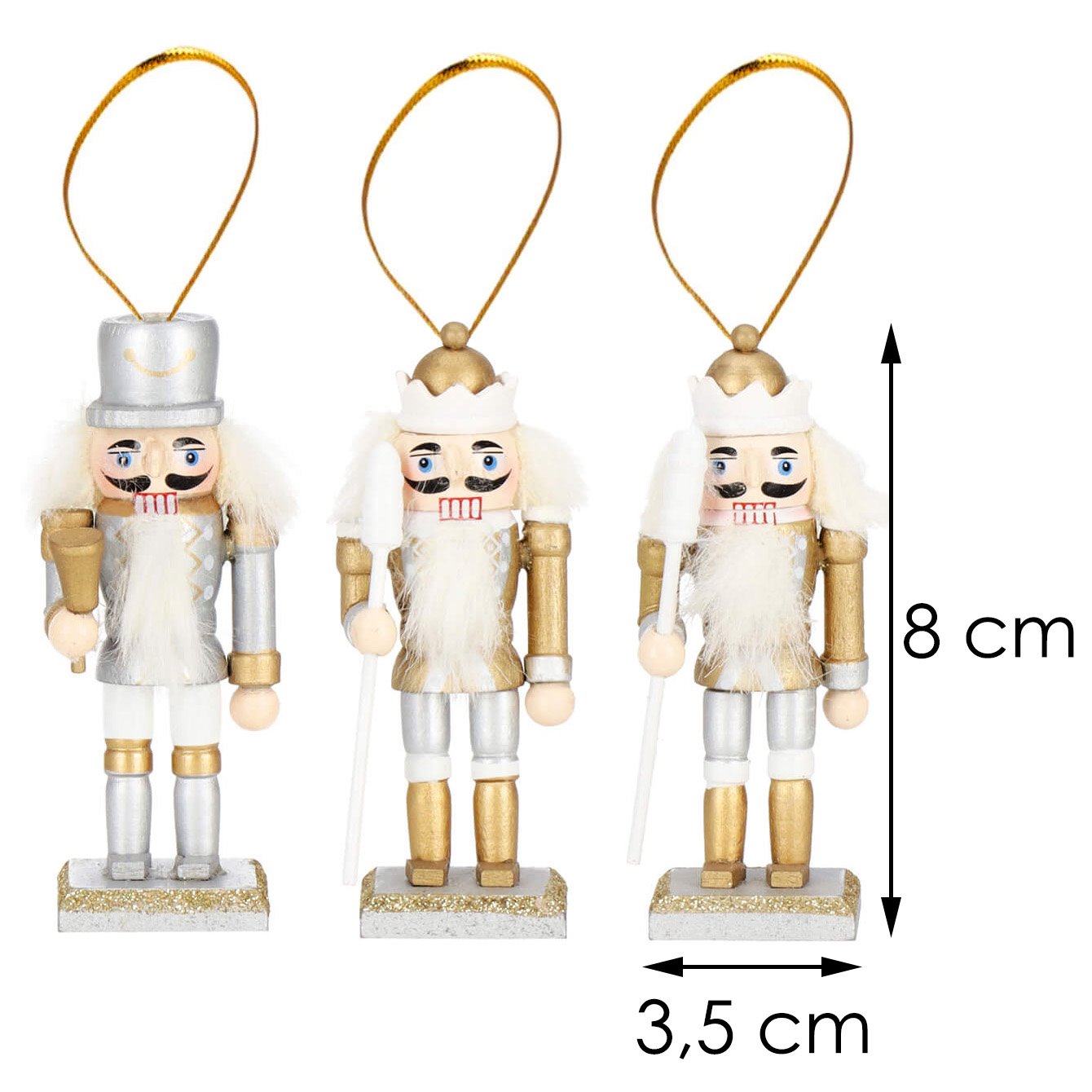 Christmas decoration Nutcracker Spring CA1108 8cm 3 pcs | Buy online — Megaluks