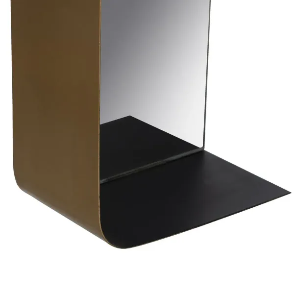 Wall mirror 20 x 12 x 50 cm Black Golden Metal