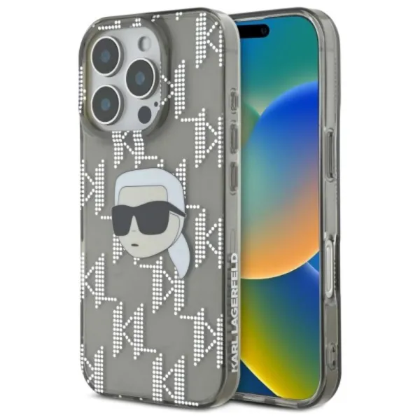 Karl Lagerfeld IML Karl Head Electroplated - Case for iPhone 16 Pro (black)