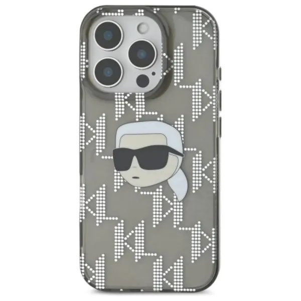 Karl Lagerfeld IML Karl Head Electroplated - Case for iPhone 16 Pro (black)
