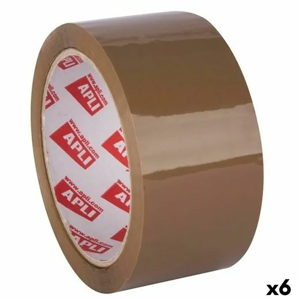 Adhesive Tape Apli Brown 48 mm x 66 m (6 Units)