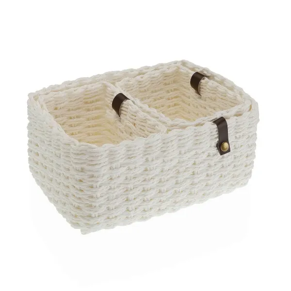 Basket set Versa White Paper 19 x 12 x 26 cm