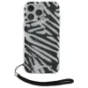 Karl Lagerfeld IML Zebra Pattern & Cord - Case for iPhone 16 Pro (black)