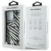 Karl Lagerfeld IML Zebra Pattern & Cord - Case for iPhone 16 Pro (black)