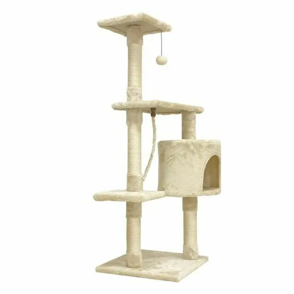 Scratching Post for Cats Paloma 40 x 40 x 114 cm Beige