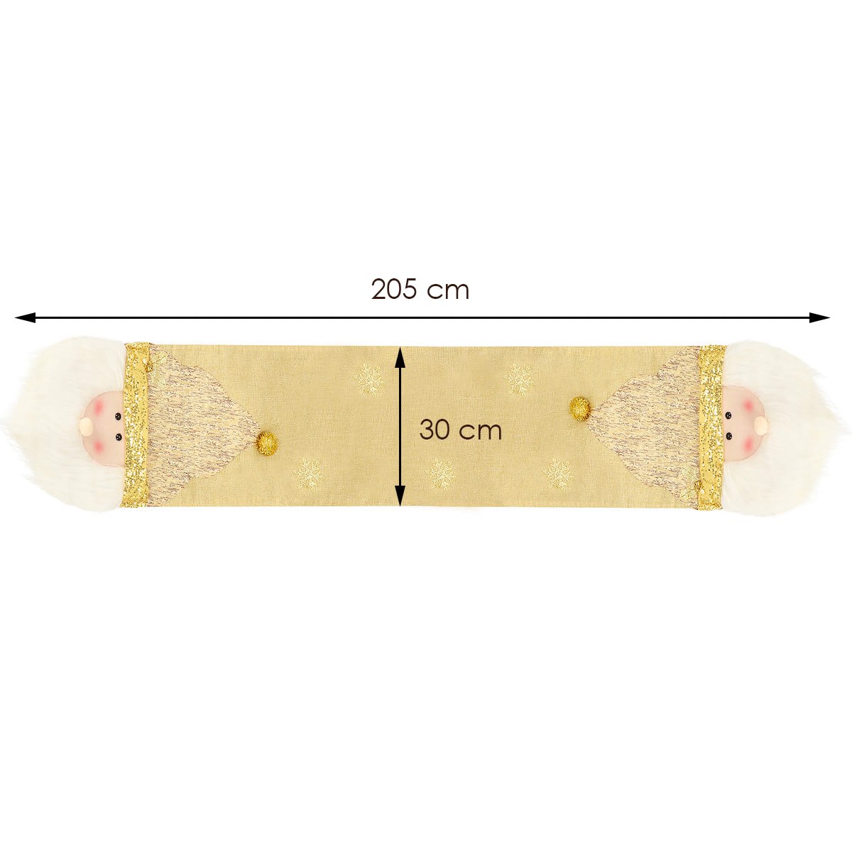 Table runner 205x30 cm, Christmas tablecloth with Santa | Buy online — Megaluks