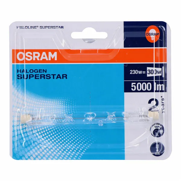 Halogen Bulb Osram Plusline ES 240W 230 W Lineal R7s 5000 Lm (2900 K)