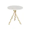 Side table DKD Home Decor Golden White Marble Iron 45 x 45 x 50 cm