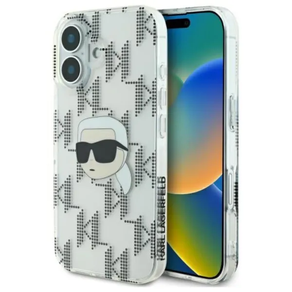 Karl Lagerfeld IML Karl Head Electroplated - Case for iPhone 16 (transparent)