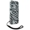 Karl Lagerfeld IML Zebra Pattern & Cord - Case for iPhone 16 (black)