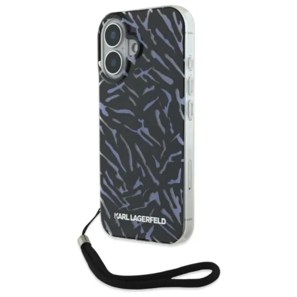 Karl Lagerfeld Zebra With Cord - Case for iPhone 16 (purple)