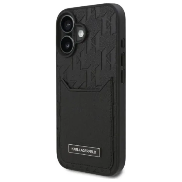 Karl Lagerfeld Cardslots Monogram - Case for iPhone 16 (black)