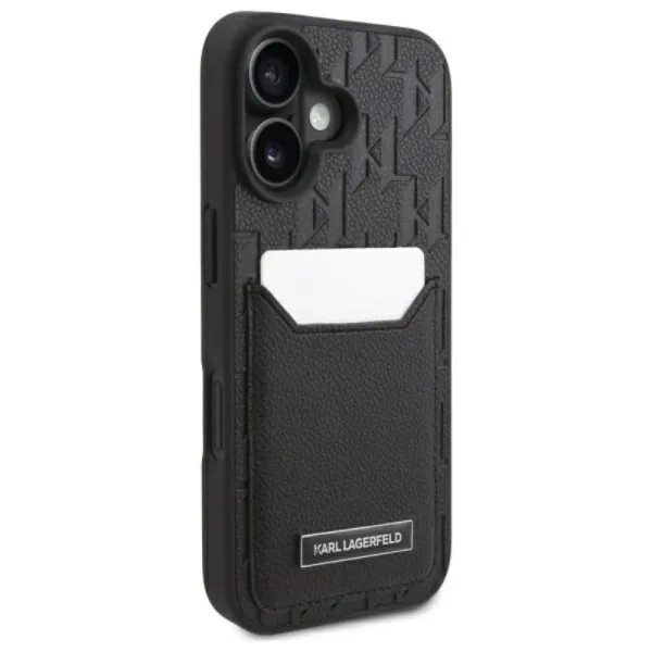 Karl Lagerfeld Cardslots Monogram - Case for iPhone 16 (black)