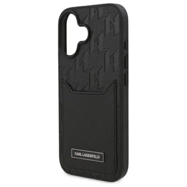 Karl Lagerfeld Cardslots Monogram - Case for iPhone 16 (black)