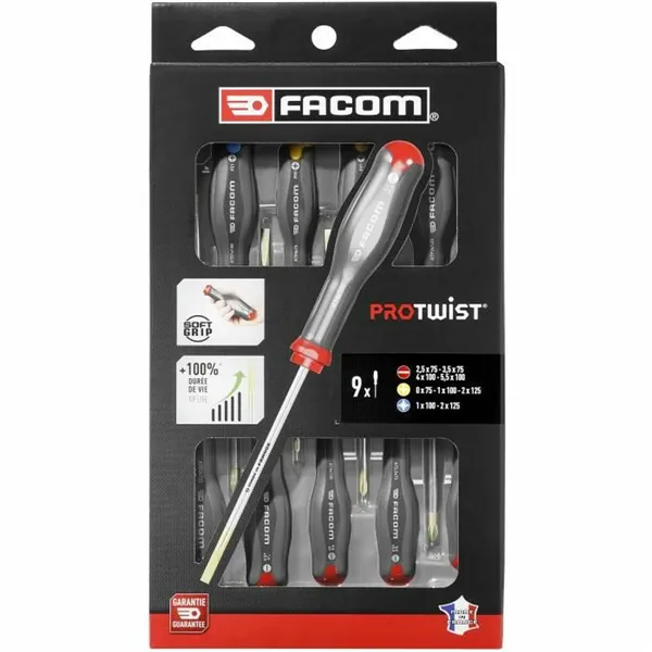 Screwdriver Set Facom 9 Pieces Screwdriver Set