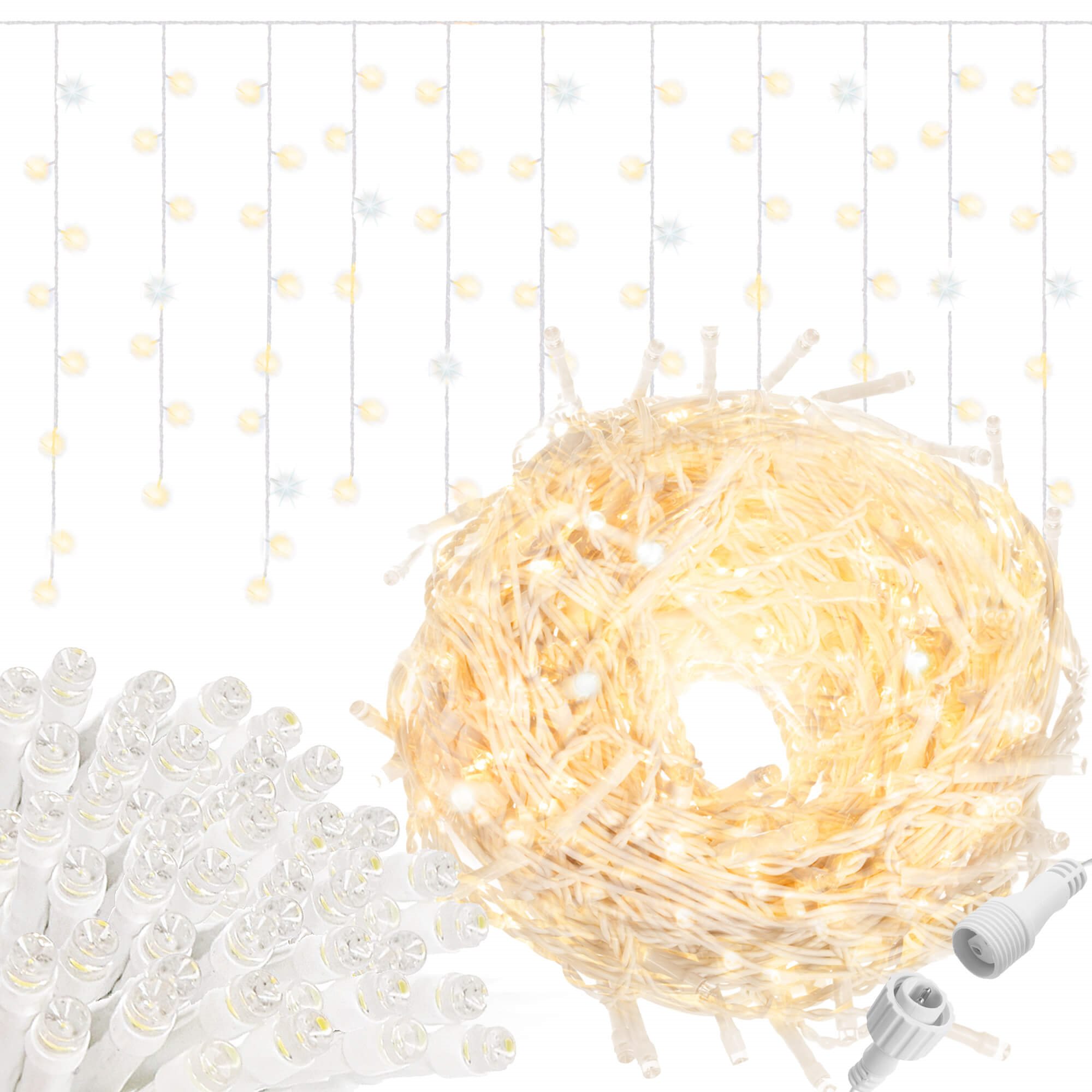 Christmas LED Curtain Lights Springos CL0517 500 LED Co | Buy online — Megaluks