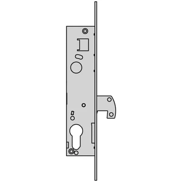 Mortise lock Cisa L4140.20.0  Vertical European Steel Stainless steel