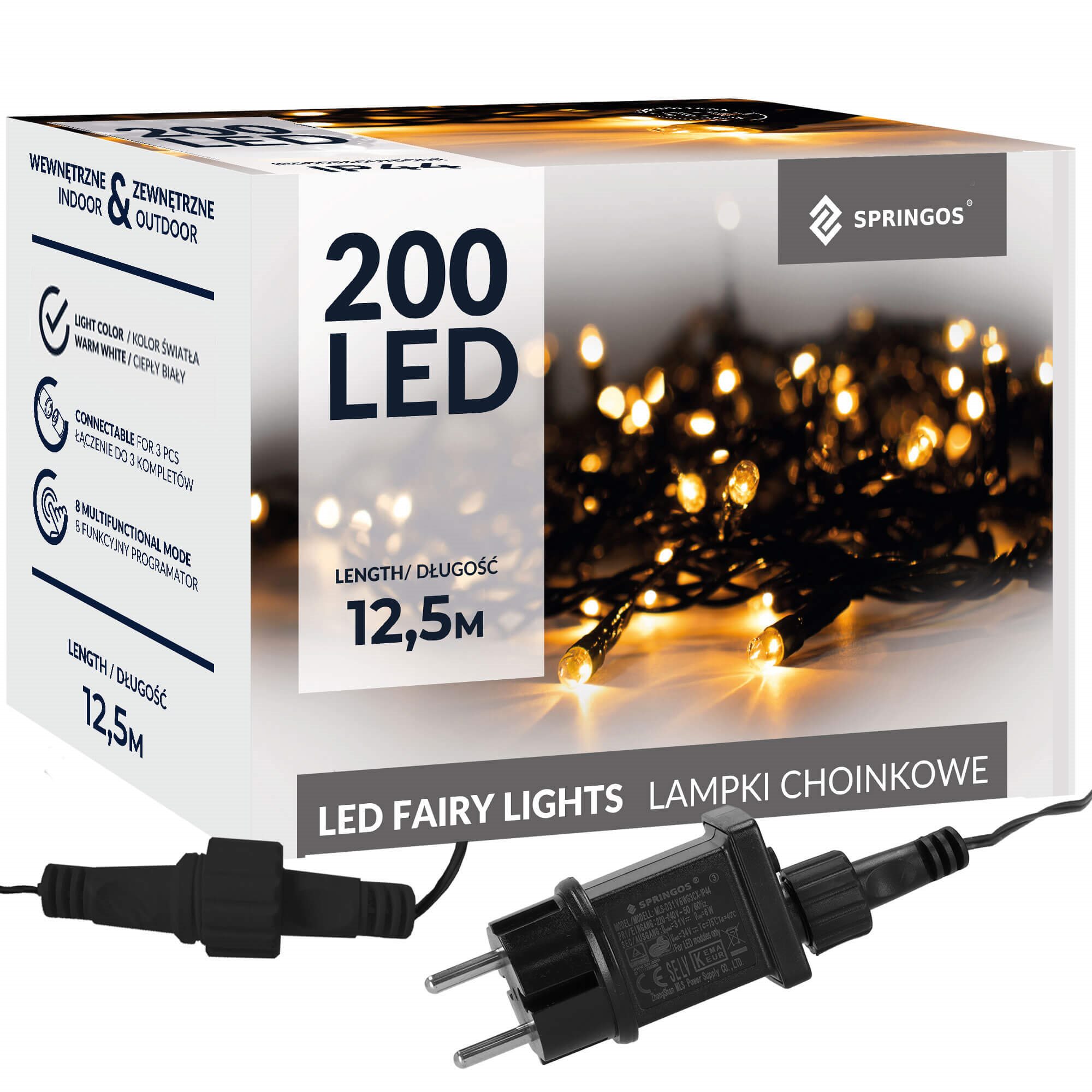 Christmas Garland, 200 LEDs, 12.5 m | Buy online — Megaluks