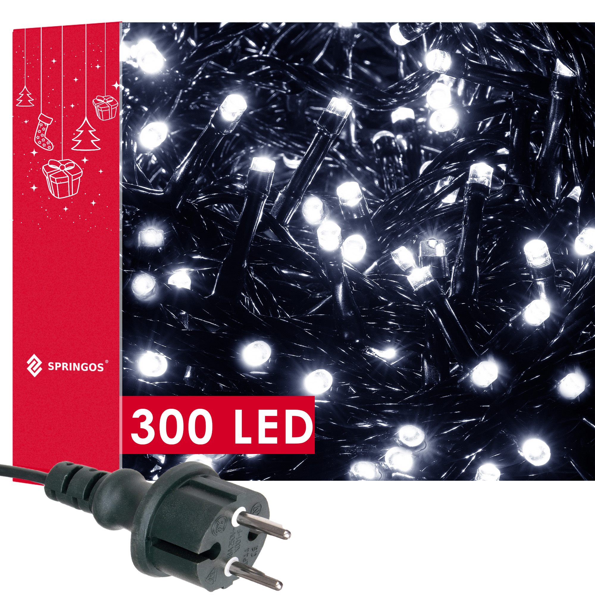 Christmas Lights Springos 300 LED 18 m Cold White | Buy online — Megaluks