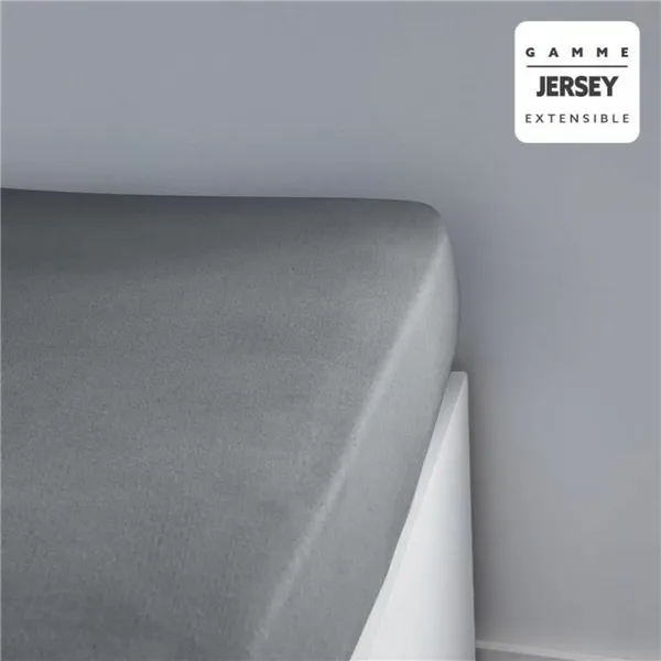 Fitted bottom sheet TODAY Jersey Light grey 160 x 200 cm