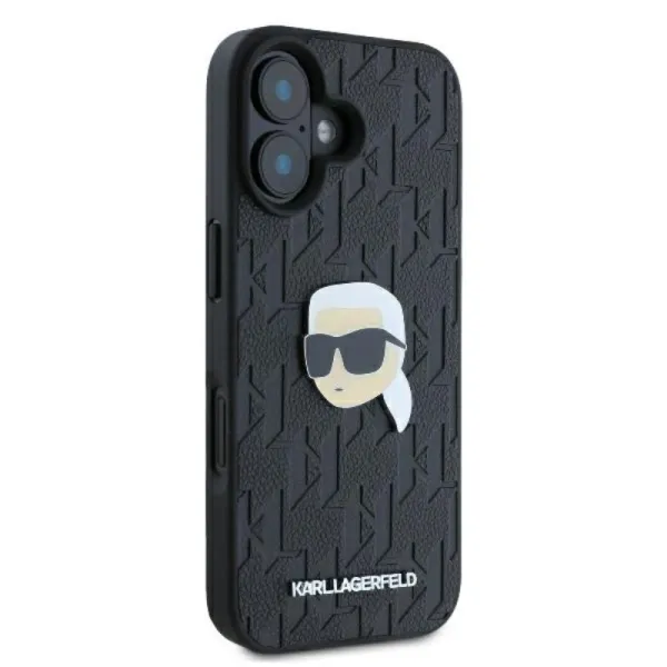 Karl Lagerfeld Monogram Karl Head Pin - Case for iPhone 16 (black)