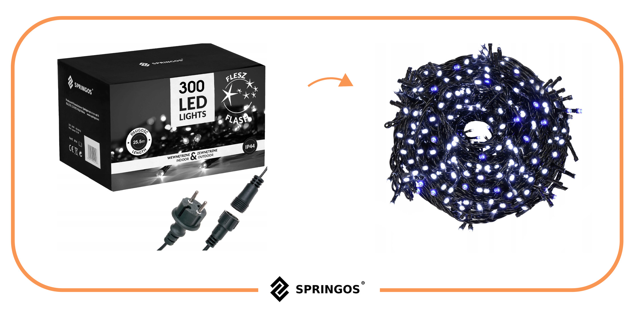 Christmas lights Springos CL0329 300 Led 19m | Buy online — Megaluks