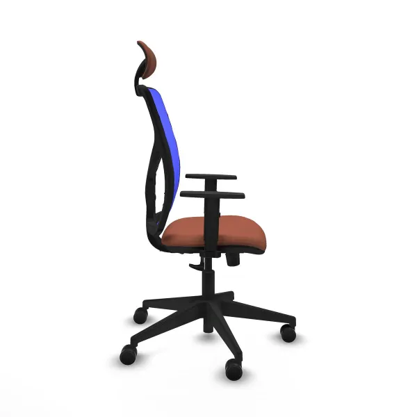 Office Chair with Headrest Motilla Piqueras y Crespo 1D066N1 Blue Brown