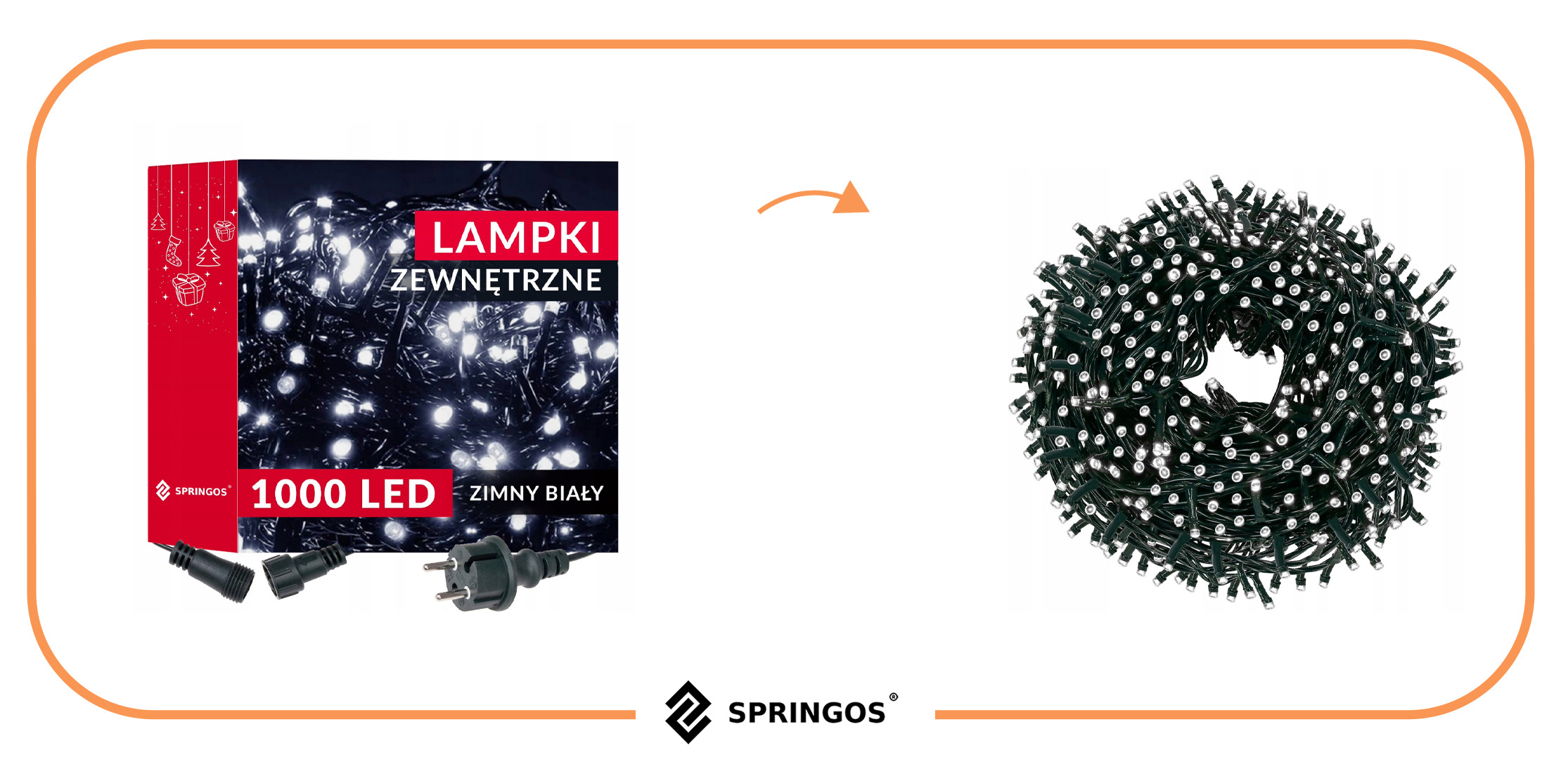 Christmas lights Springos CL1004 1000 Led 60m