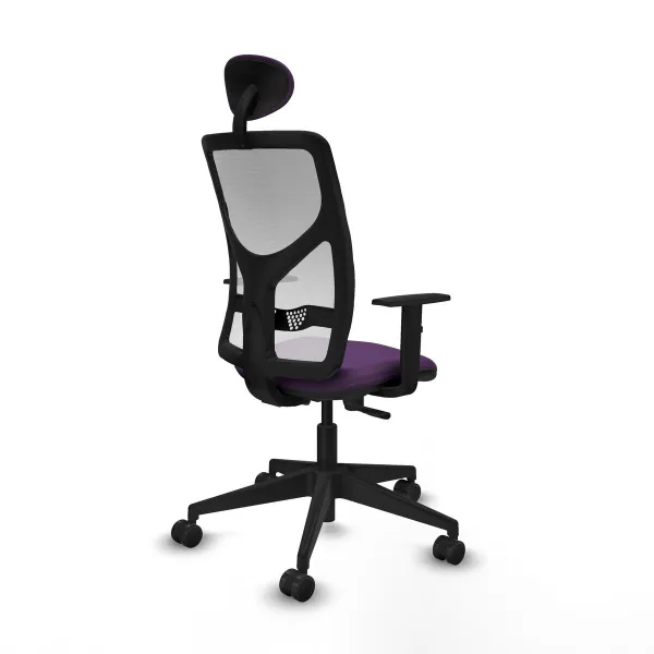Office Chair with Headrest Motilla Piqueras y Crespo 1D066N1 Purple