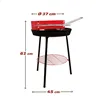 Barbecue Portable Aktive Wood Iron Ø 38 cm 37 x 61 x 45 cm (6 Units) Red