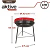 Barbecue Portable Aktive Iron Plastic 37 x 44 x 33 cm (6 Units) Red