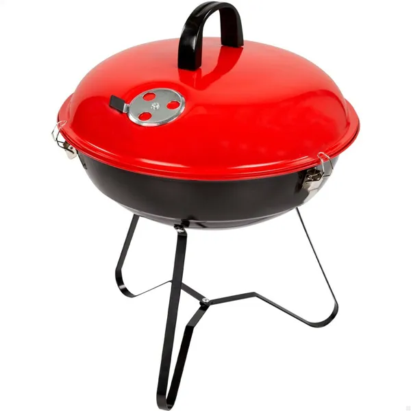 Barbecue Portable Aktive Enamelled Metal Ø 36 cm 36 x 44 x 36 cm (4 Units) Red