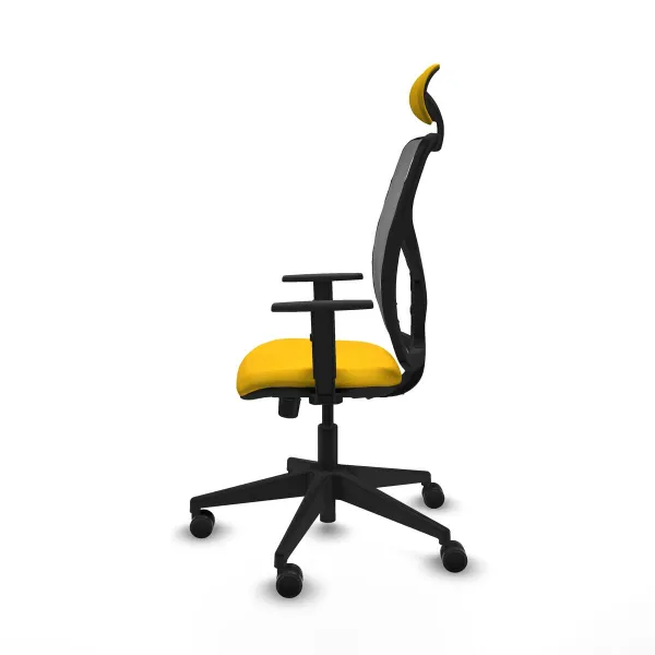 Office Chair with Headrest Motilla Piqueras y Crespo 1D066N1 Yellow