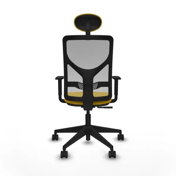 Office Chair with Headrest Motilla Piqueras y Crespo 1D066N1 Yellow