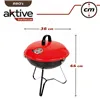 Barbecue Portable Aktive Enamelled Metal Ø 36 cm 36 x 44 x 36 cm (4 Units) Red