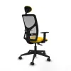 Office Chair with Headrest Motilla Piqueras y Crespo 1D066N1 Yellow