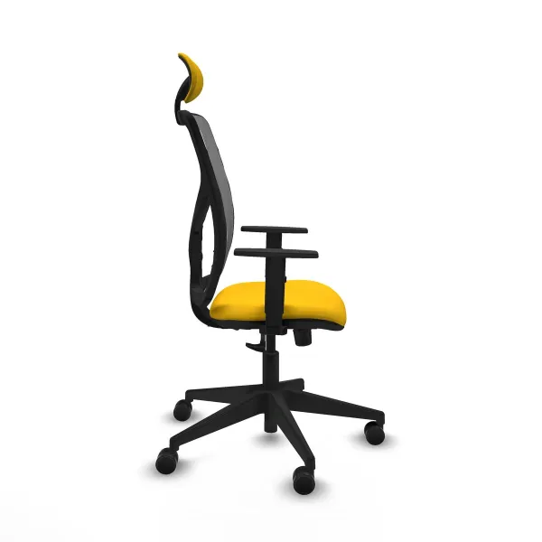 Office Chair with Headrest Motilla Piqueras y Crespo 1D066N1 Yellow