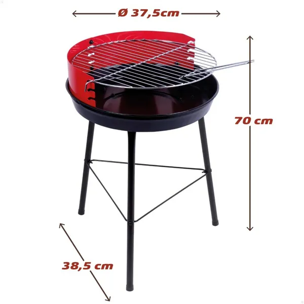 Barbecue Portable Aktive Wood Iron 37,5 x 70 x 38,5 cm (4 Units) Red