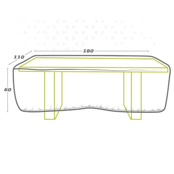 Protective Case Aktive Tables Grey 180 x 60 x 110 cm (6 Units)