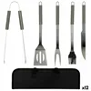 Barbecue utensils Aktive Silicone Stainless steel 12 Units 7,5 x 35 x 1,9 cm (5 Pieces)