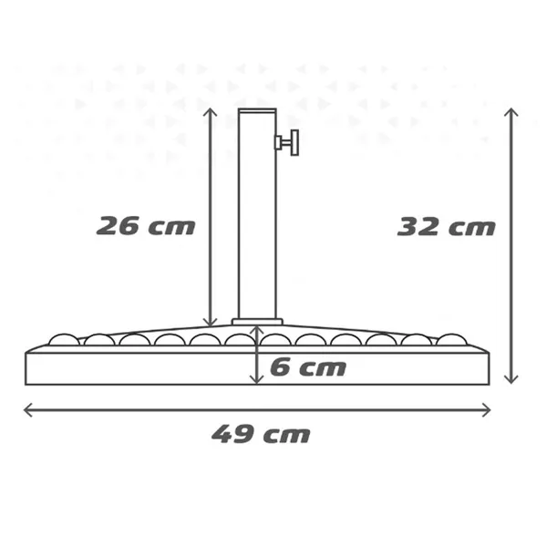 Base for beach umbrella Aktive 49 x 32 x 49 cm Steel Polyresin