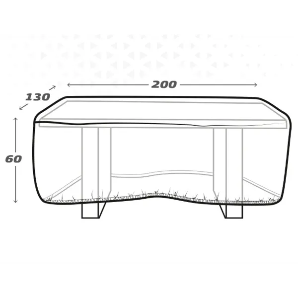 Protective Case Aktive Tables Polyethylene 200 x 60 x 130 cm (6 Units)