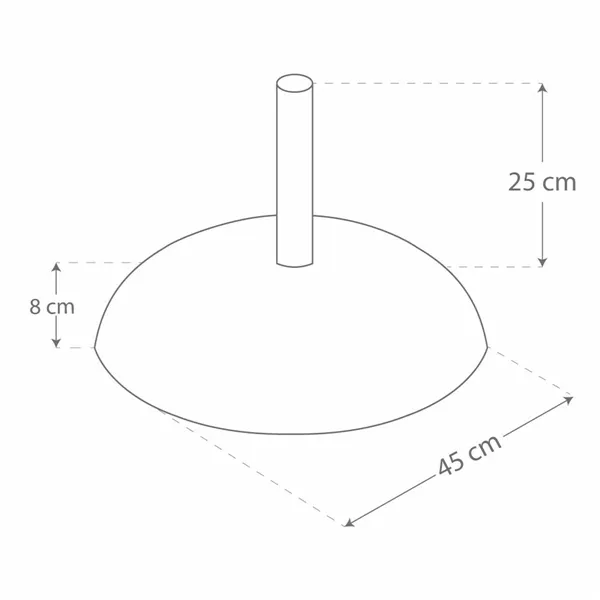 Base for beach umbrella Aktive 45 x 33 x 45 cm Cement Steel