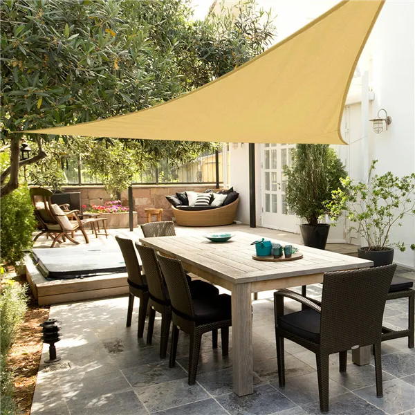 Awning Aktive Triangular Cream 500 x 0,3 x 500 cm (4 Units)