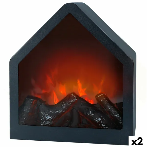 Decorative Electric Chimney Breast Ambients 20 x 23 x 14 cm (2 Units)