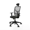 Office Chair with Headrest Motilla Piqueras y Crespo 1D066N1 Black